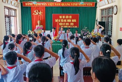 Liên đội trường Tiểu học Nhân Nghĩa tổ chức Đại hội nhiệm kỳ 2025-2026