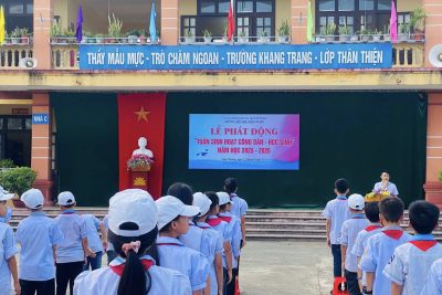 Trường Tiểu học Nhân Nghĩa tổ chức LỄ PHÁT ĐỘNG “TUẦN SINH HOẠT CÔNG DÂN-HỌC SINH”