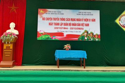 Nói chuyện truyền thống cách mạng nhân khỉ niệm 81 năm ngày thành lập quân đội nhân dân việt nam (22/12/1994- 22/12/2025)